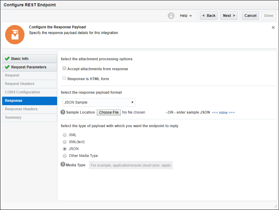 Description of configure_endpoint_response.png follows
