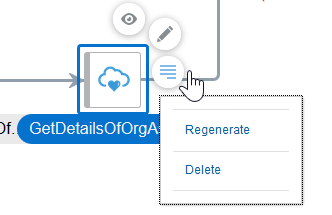 More Actions menu selected to show options for Regenerate and Delete.