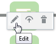 Edit, View, and Delete icons