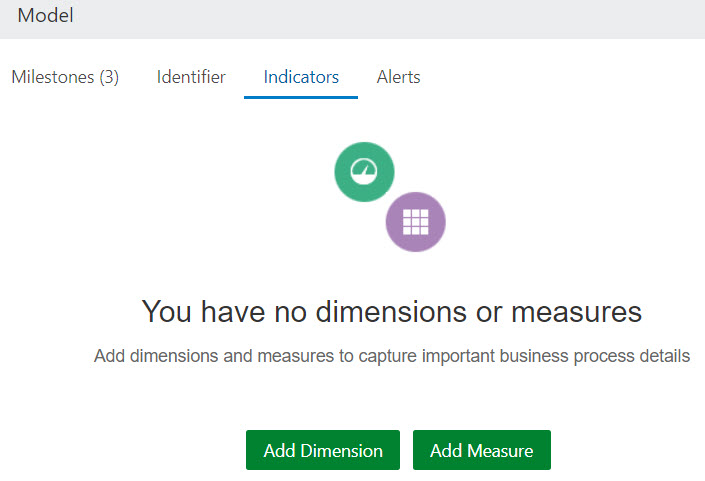 Indicators page when no indicators exist
