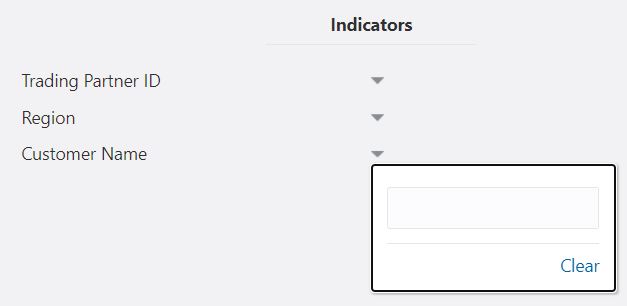 Indicator filters for custom dashboards
