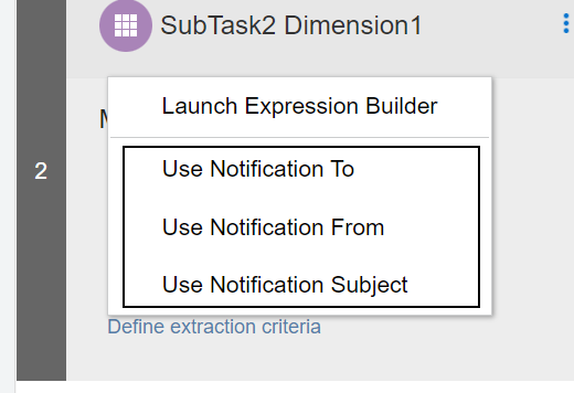 Notification action options