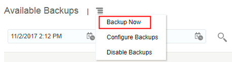 Backup Now button