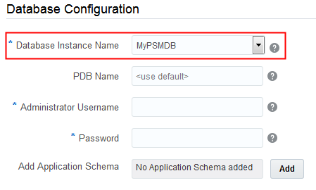 Database Configuration section