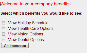 The benefits application