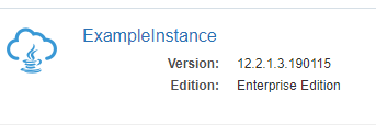 The name of the instance in this tutorial is ExampleInstance