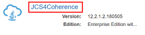 The name of the instance is JCS4Coherence