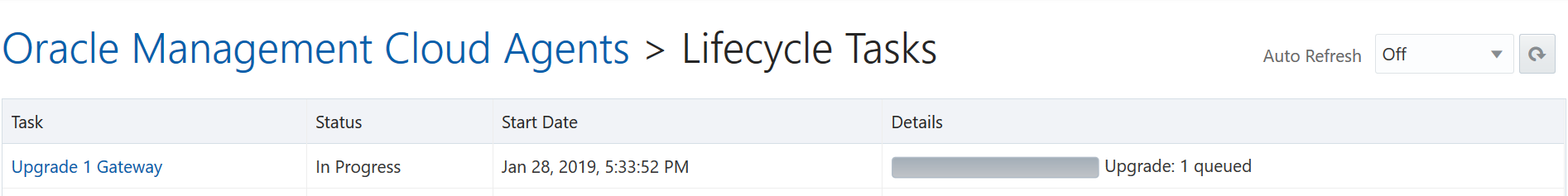 Lifecycle upgrade in progress