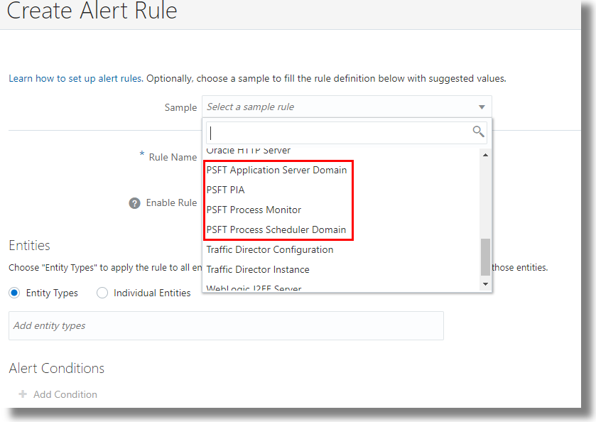 Out of the box alert templates for PeopleSoft