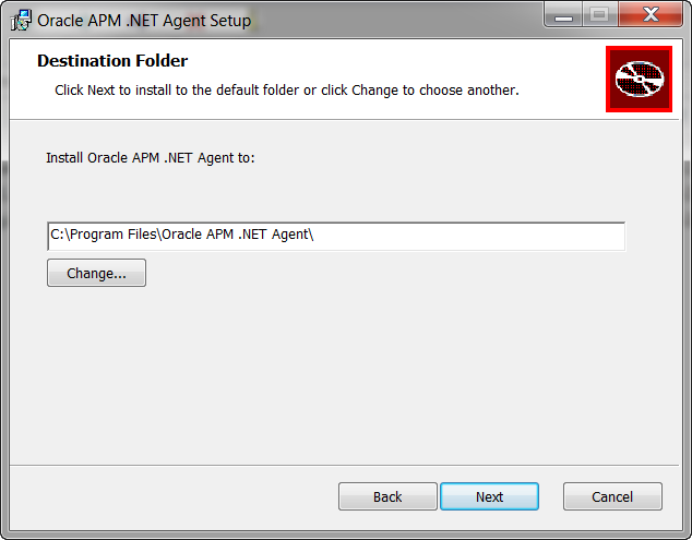 This image shows the folder to install the .Net Agent.
