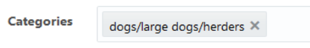 This is an image of the categories field.