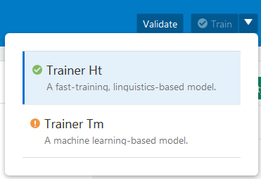 This is an image of the list of training models.