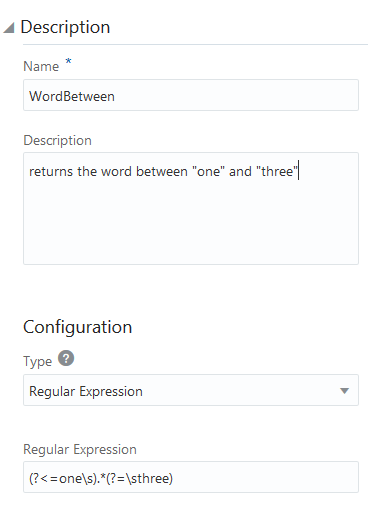 This is an image of the regular expression entity type field.