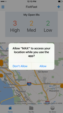 This is an image of the MAX access location dialog.