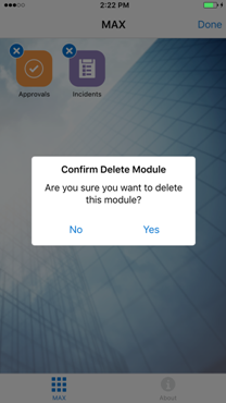 This is an image of the Confirm Delete Module dialog.