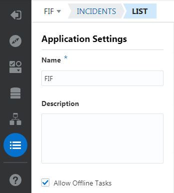 This is an image of the Allow Offline Tasks option in the Settings panel.