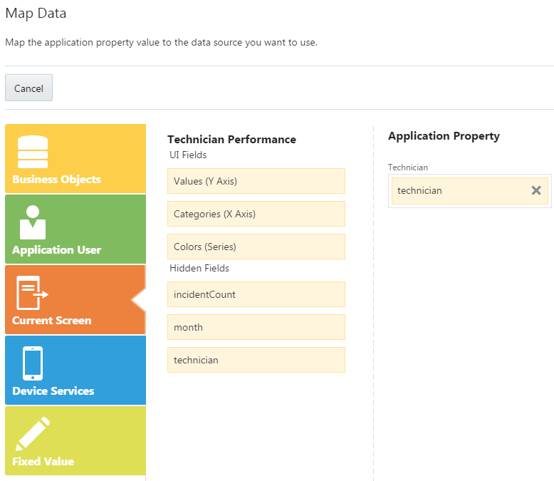 This is an image of the application property value mapping.