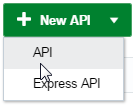 This is an image of the New API button.