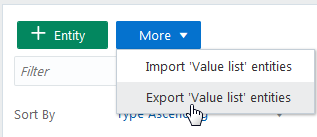 This is am image of the Import and Export functions.