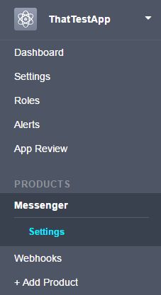This is an image of the Messenger Settings in the Facebook left navbar.