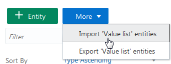 This is an image of the Import and Export functions.