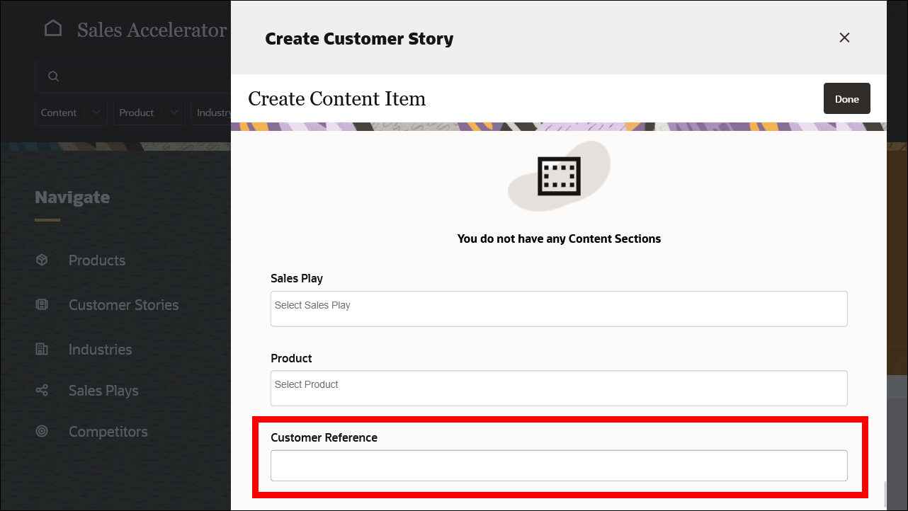 Newly defined custom content type field included on the data entry form.