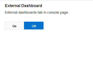 External Dashboard Preference