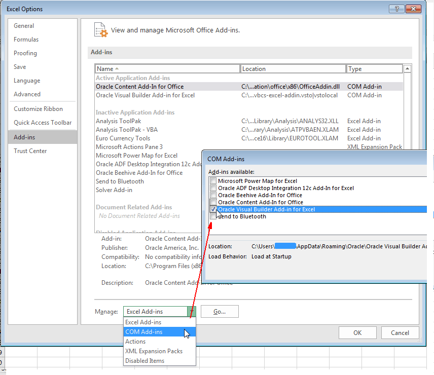 Description of disableaddin.png follows Description of disableaddin.png follows