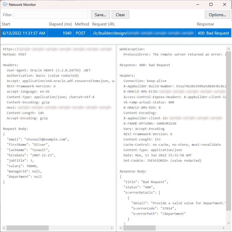 Network Monitor showing a failed GET request Network Monitor showing a failed GET request