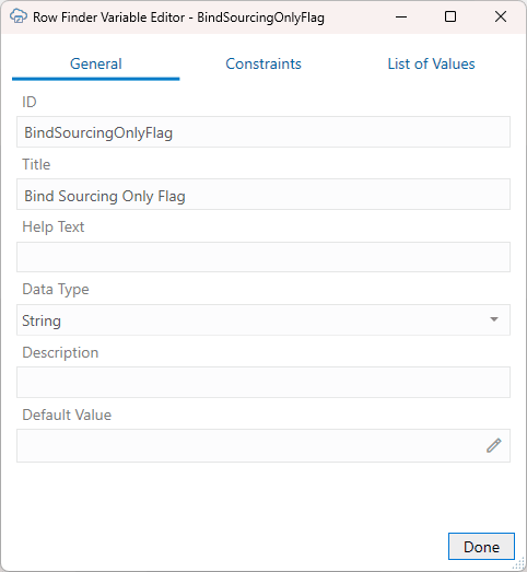 Description of row-finder-variable-editor.png follows Description of row-finder-variable-editor.png follows
