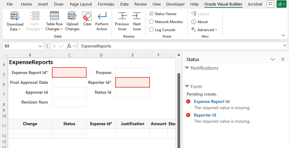 Create Form Row Create Form Row