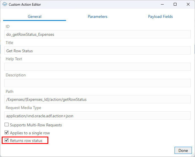 Description of row-status-custom-action.png follows