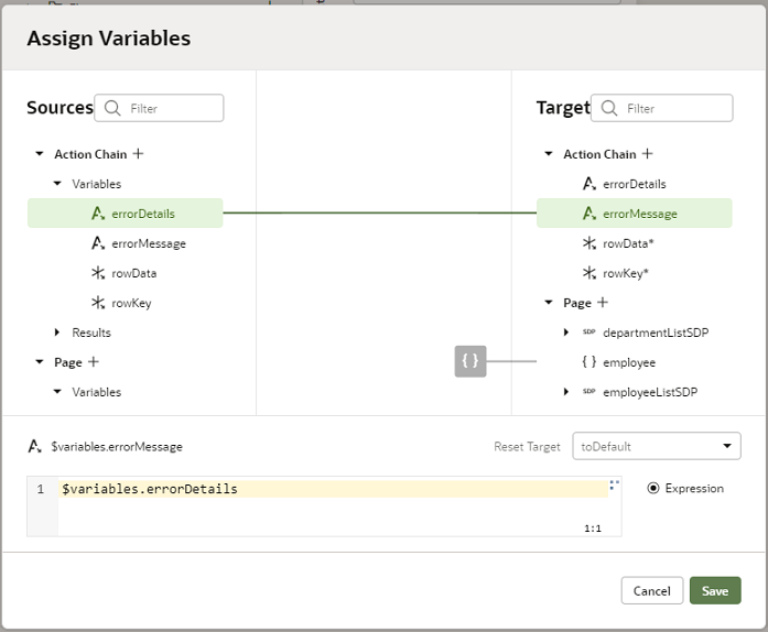 Description of action-chain-editor-assignvariable-mapdialog.png follows