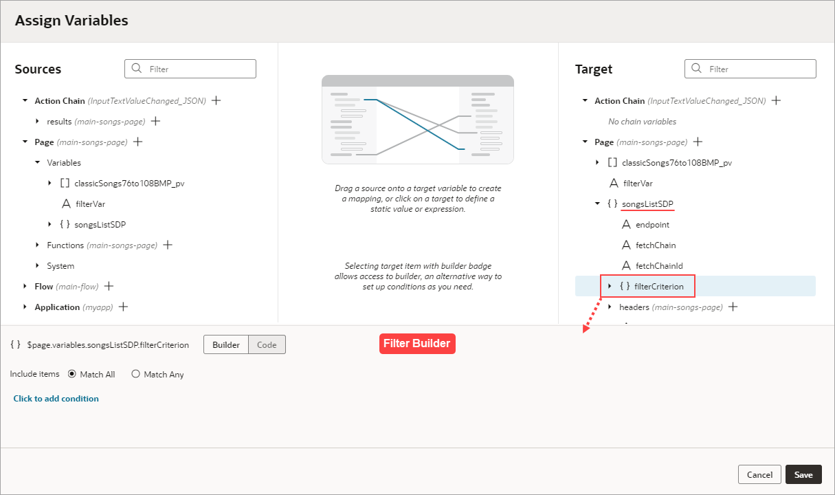 Description of filter-builder-assign.png follows