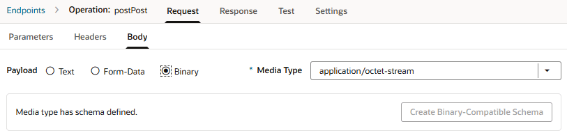 Screenshot showing the message indicating that the schema was created