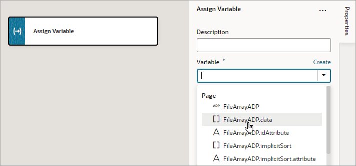 Description of camera-component-assignvariable.png follows