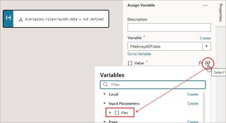 Description of camera-component-assignvariable2.png follows