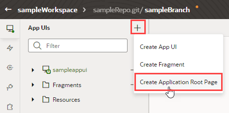 Description of createrootpage.png follows