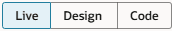 Live/Design/Code toggle icon