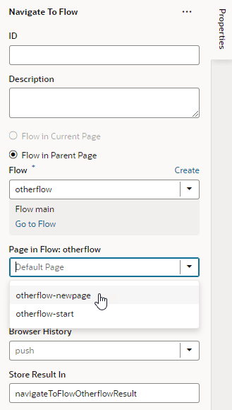 Description of navigation-flow-navigateaction-notdefaultpage.png follows