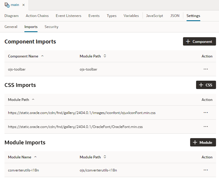 Description of settings-imports-appui.png follows