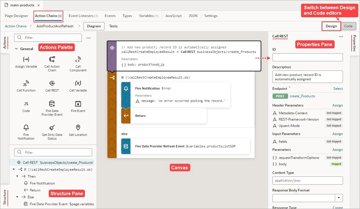 Description of jsac-action-chain-editor-overview.jpg follows