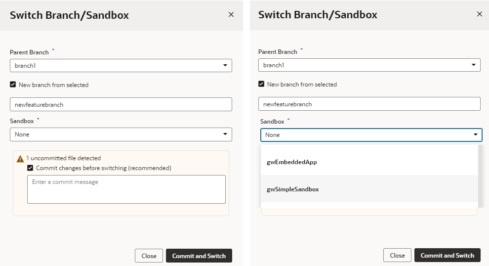 Description of switch-branch-sandbox.png follows