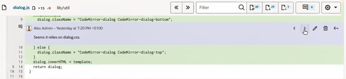Second comment in dialog.js file