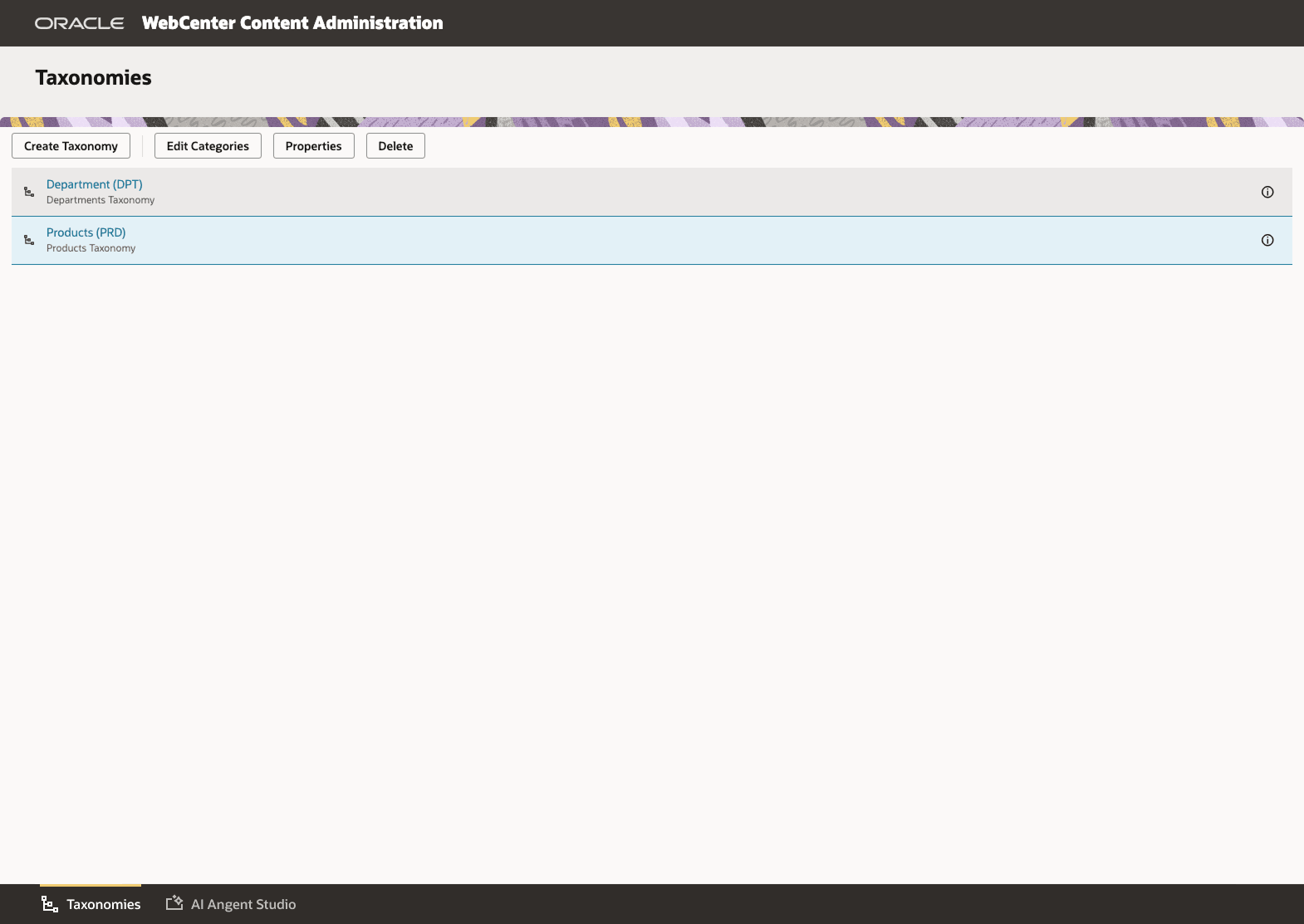 Administration UI