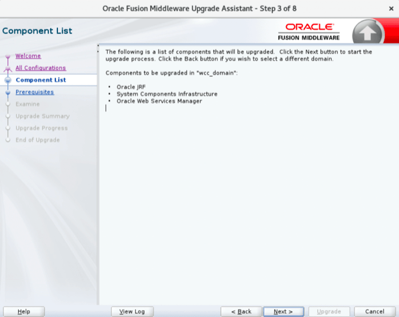 Domain component upgrade step 3