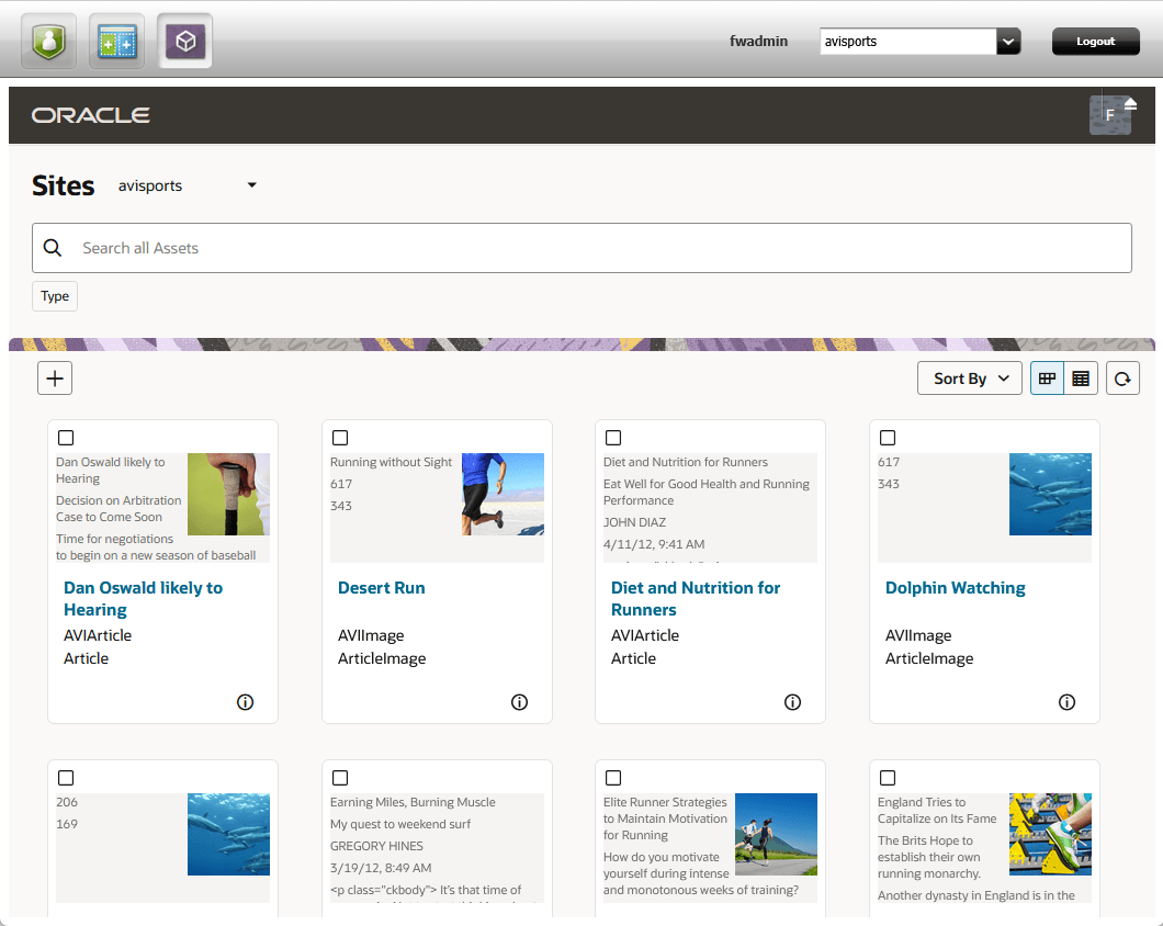 Redwood UI Asset List in Card View