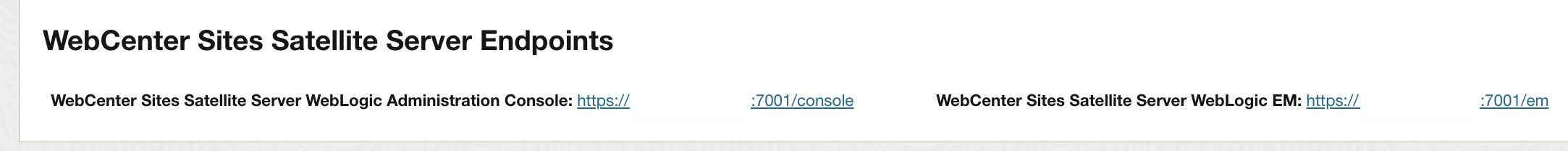 WebCenter Sites Satellite Server Endpoints