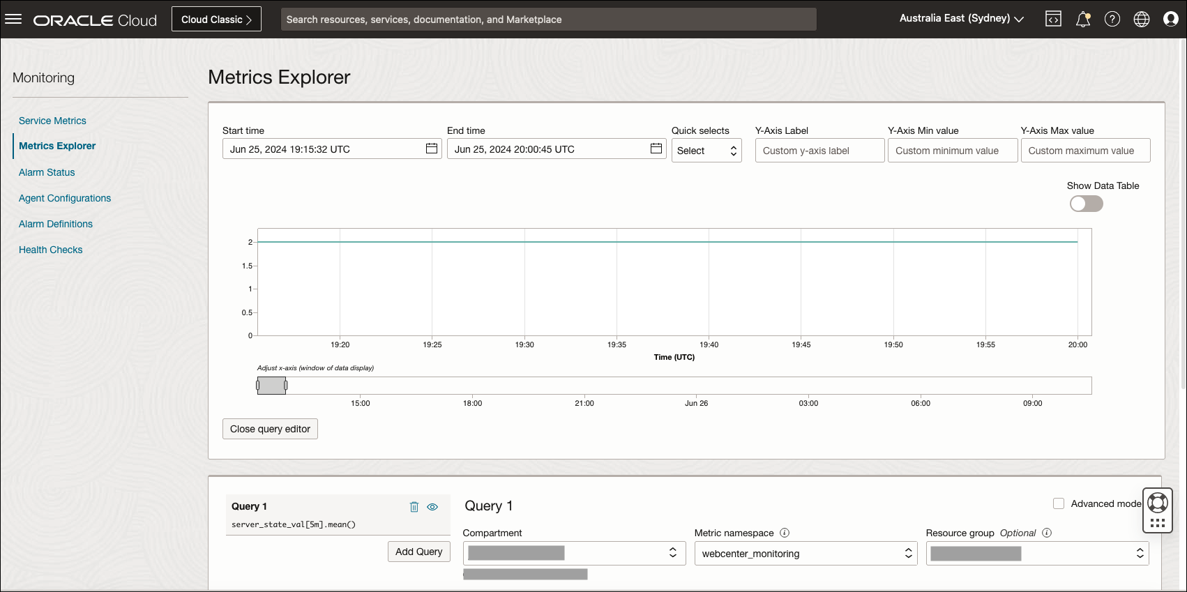 This image shows the Metrics Explorer page.