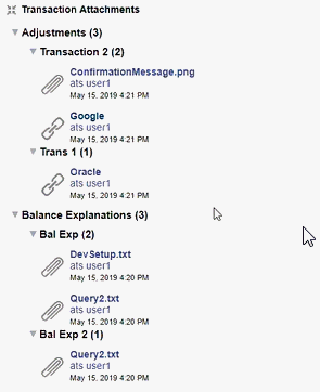 Transaction attachments expanded to show full list